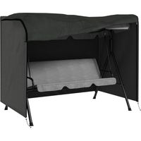 Funda para Balancín de Jardín con Cremallera Cubierta para Muebles de Exterior 205x124x164 cm Gris Oscuro