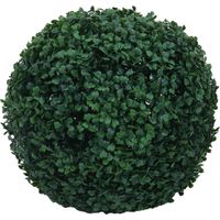 Buisson artificiel HHG-593, boule de buis Plante décorative Boule de buis Plante artificielle Buxus, extérieur, polyéthylène Ø 33 cm