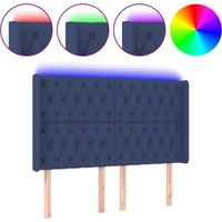 Maison Exclusive - Tête de lit à LED Bleu 147x16x118/128 cm Tissu