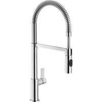 Franke – Mitigeur de lavabo semi-pro Fox – Douchette double jet – Bec pivotant 360° – Corps laiton – Finition chrome brillant