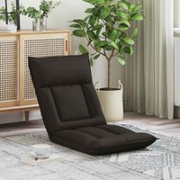 vidaXL Fauteuil de sol ajustable Noir Simili cuir