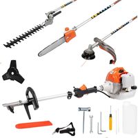 Decespugliatore a Scoppio Multifunzione 4 in 1 con Tagliaerba, Motosega Tagliasiepi, Potatore Tagliabordi con Motore da 52cc 2 Tempi, Ideale per Giardinaggio