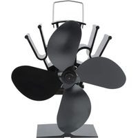 Ventilateur Poele à Bois, 4 Pales Démarrage Opération Silencieuse Ventilateur de Poele, pour Foyer Poele a Granule Foyer à Bois et Poêle à Bois