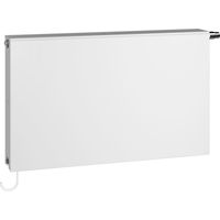 Kermi x-flair Radiador de válvula de bomba de calor Conexión central Plan Vplus Tipo 22 605x605mm Posición de la válvula izquierda PTP2L0600601L1K