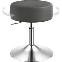WOLTU Tabouret de Bar Réglable en Hauteur Tabouret de cuisine en Similicuir Capacité de Charge 100 kg, Gris