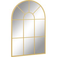 Espejo Decorativo de Pared 60x91cm Ventana Metal Dorado Moderno Salon Dormitorio