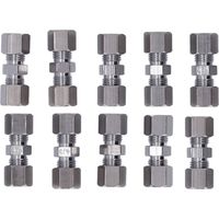 Kit de Conduite de Frein, Connecteur de Tuyau de Frein en Cuivre Chromé 10 Pièces Adapté pour Tuyau de Frein de 4.75 mm, Accessoires de Frein de Haute Qualité, pour.