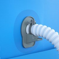 Set di 2 supporti per tubi da piscina, supporto rialzato per tubi da piscina con nastro adesivo, progettato per essere compatibile con le piscine Intex.