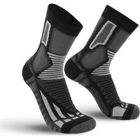 Worik Sport-Pro mittlere technische Socken - 45/47 - Schwarz / grau