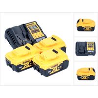 DeWalt DCB 1104 P3 Akku Starter Set 12 V / 18 V 3x Akku 5,0 Ah + DCB 1104 Ladegerät
