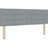 vidaXL Tête de lit Gris clair 160 cm tissu