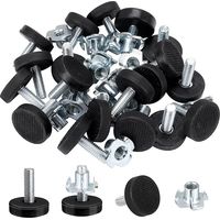 Set mit 16 höhenverstellbaren Nivellierfüßen – M6-Gewinde – Für schwere Möbel – Mit T-Muttern – Für Tische und Stühle – Bodenschutz