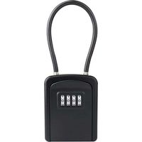 1 x Portable Key Safe Combination Protection Box Hanging Key Box Key Lock Box Security Box Black