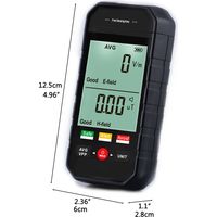 Détecteur de rayonnement électromagnétique portable ET925 à grand écran avec 3 lumières de couleur
