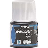 Peinture tissu - PéBéo - Setacolor opaque - Noir - 45 ml - Résistante au lavage