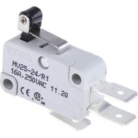 Microrupteur RS PRO Galet court, 1 RT, 16 A @ 250 V c.a., Connexion rapide 250V c.a. ( Prix pour 1 )