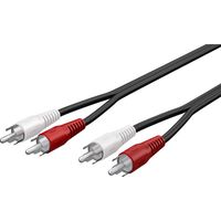 Cavo di collegamento stereo 2x RCA, 2 spina RCA (audio sinistro/destro) 2 spina RCA (audio sinistro/destro). Lunghezza del Cavo 10 m