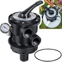 Vanne multivoies Hayward SP0714T VariFlo – Montage supérieur, remplacement pour filtre à sable, compatible avec toutes les gammes Hayward