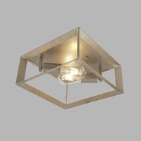 Searchlight Heaton - Plafoniera a filo 2 luci argento, oro, attacco E27