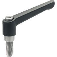 GANTER Palanca de sujeción ajustable GN 300.1 d1 M 10mm l1 78mm l2 63mm AG - 300.1-78-M10-63-SW