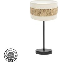 Sobremesa Pequeña 1xE14 Negro Blanco Natural 43x17x17cm NICARAGUA
