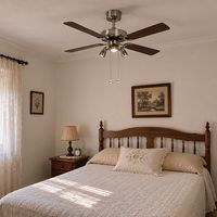 TEXAS Deckenventilator mit Licht nickel/Holz Ø132
