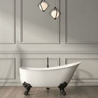 Bañera con patas BALMAIN 161 cm patas ÁGUILA NEGRAS