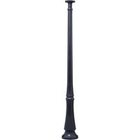 Globe lampadaire 1xe27 11w avec bouton poussoir cct (3couleurs) ip55 h.227xp.30cm résine noire