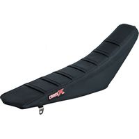 HOUSSE DE SELLE compatible avec les motos de marque HONDA CRF 250 - 450 - TOP BLACK- SIDE BLACK-STRIPES BLACK