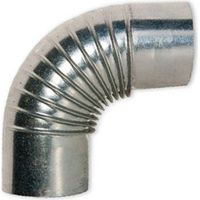 90mm verzinkter Ofenbogen 90º