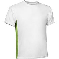 Camiseta técnica bicolor VALENTO Leopard L Blanco/Verde Manzana