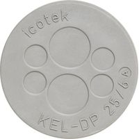 Icotek KEL-DP 32/10 Kabeldurchführungsplatte Klemm-Ø (max.) 9.4 mm Elastomer Grau 1 St.
