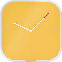 Leitz Cosy Reloj de Pared Amarillo Diseño Moderno