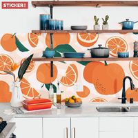 Crédence Adhésive Orange 300 x 60 cm