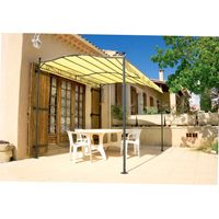 Werka Pro – Toile pour tonnelle crème 3 x 2,5m – Polyester 180g/m² – Protection élégante pour pergolas en fer forgé