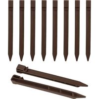 Vtizikl Lot de 20 piquets d'ancrage au sol en plastique de 24 cm - Piquets d'ancrage au sol - Piquets d'ancrage de jardin - Piquets de fixation pour bordure de jardin, terrasse, tente