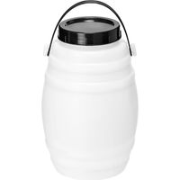 Garronda 4 Liter Behälter mit Deckel Futtertonne Weithalsfass BPA-frei Kleines Fass Wasser Box mit Deckel Ideal als transportbox Sichere Aufbewahrung und Lagerung GD-0086, Weiß
