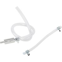Kit Purge Frein Moto Seringue Aluminium et PVC Tuyau de Purge de Frein Moto Bleeder Pompe à Huile Clapet Anti-retour Kit de Purge de Frein et d'Embrayage 45cm pour Moto Voiture (Transparent)