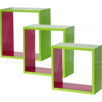 Design Regal 3 teilig MDF hellgrün hochglanz pink Mädchen Dekoration Wohn Zimmer BHP B421566-2212