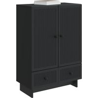 vidaXL Sideboard Black 66 x 34.5 x 95 cm Engineered Wood