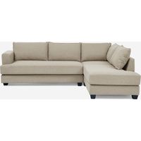Sofa 3-Sitzer Ecke Design mit Halbinsel in beige Stoff Avior