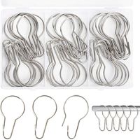 40 Pièces Anneaux de Rideau de Douche, Anneaux pour Rideaux, pour Salle de Bain, Salon, Chambre à Coucher (Argent)