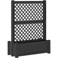 vidaXL Big Planter with Trellis Anthracite 99.5 x 43 x 133.5 PP