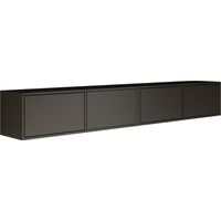 Selsey Framme – Mueble de TV colgante con cuatro puertas abatibles 200 cm, negro