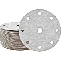 MioTools Shark Dischi abrasivi velcrati, 150 mm, 9 fori, p. Levigatrici rotorbitali, Corindone normale (50 Pz.) G100