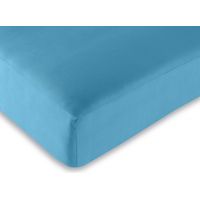 2 Draps housse Turquoise 200 x 200 cm - Bleu - 200 x 200 cm "King size" - Bleu -
