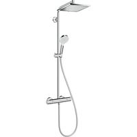 Hansgrohe – Colonne de douche thermostatique Crometta E 240 – Douche de tête 240x240mm – Jet Rain – Mitigeur thermostatique – 27281000
