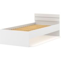 Novità Letto MAJA 90x200 Bianco opaco con rete a doghe – testiera 70 cm Programma mobili MAJA