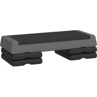 Step aérobic, planche de step réglable en hauteur 10,5/15,5/20,5 cm, antidérapant, pour maison, salle de sport, bureau, plastique, gris
