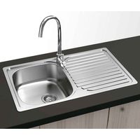 Fregadero Encastrar Cuadrado Viena 80x44 - 1 Seno y Escurridera - Acero Inox